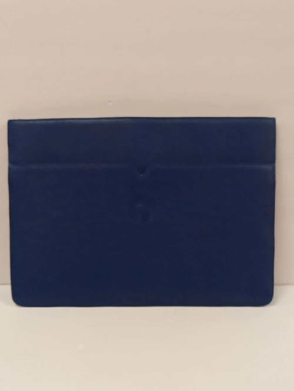 Royce New York Genuive Pebble Leather Document Holder/ Folio Royal Blue